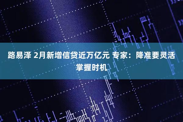 路易泽 2月新增信贷近万亿元 专家：降准要灵活掌握时机