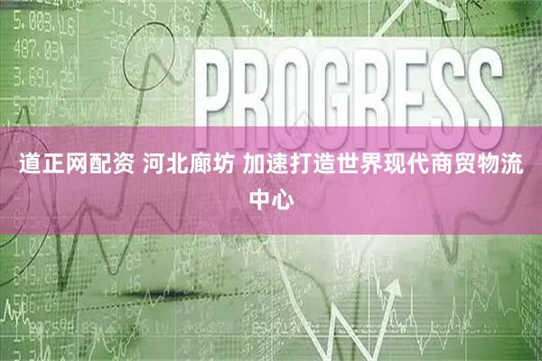 道正网配资 河北廊坊 加速打造世界现代商贸物流中心